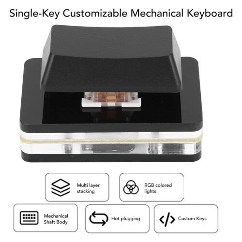 Programmable Macro PC Keyboard, USB Single Keyboard Type C Wired User Defined Single Buttons Mechanical Keyboard 1