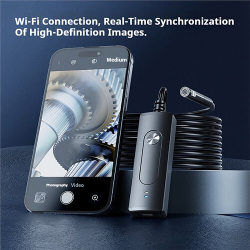 Wireless Endoscope Camera HD 8mm IP67 Waterproof Lens WiFi Inspection Camera Snake Camera for Android & IOS 1