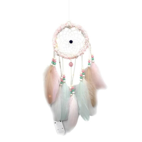 Beltlife Handmade Feather Dreamcatcher Night Light Home Decor - 483 1