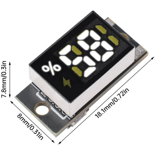 Power Display Indicator 1/2 X 1.5V Battery Capacity Tester Battery LED Digital Electricity Display Module 2