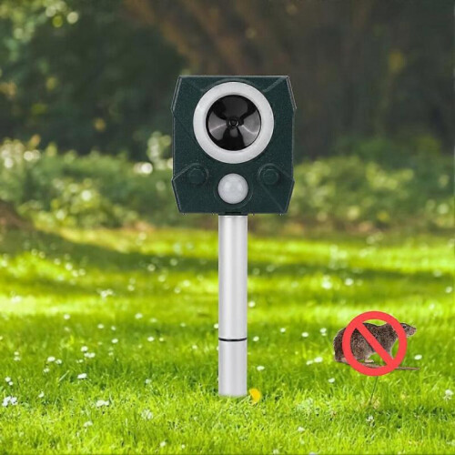 Multi Functional Solar Outdoor Ultrasonic Animal Repeller Bird Mice Fox Repeller Repellent Garden 1