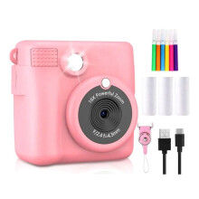 Portable Thermal Printing Camera Fashion Children'S Gift Without 32G Memory Card for Instant Automatic Focusing,C