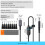 USB C Power Boost Cable  5V 9V 12V 15V 20V 28V Adjustable Boost Converter Type C to  Cable with 8 Adapters 5