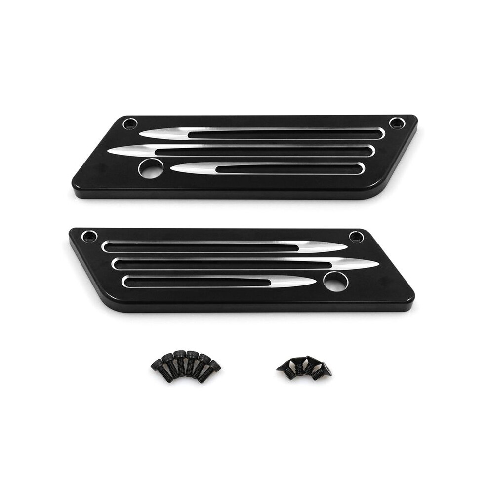 Motorcycle Saddle Bag Buckle Cover Professional Saddlebag Covers For Street Road Glide 1993-2013 Black 4712521985938