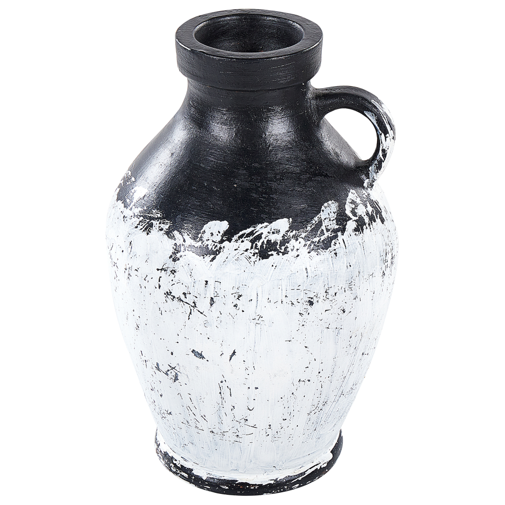 Beliani Decorative Vase Massalia Ceramic 33 Cm White