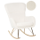Beliani Rocking Chair ANASET Boucle White 1