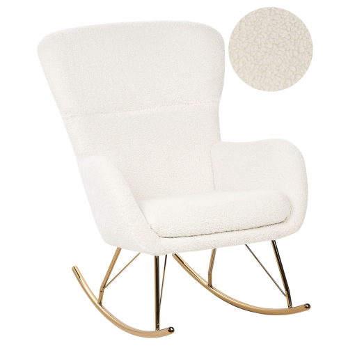 Beliani Rocking Chair ANASET Boucle White