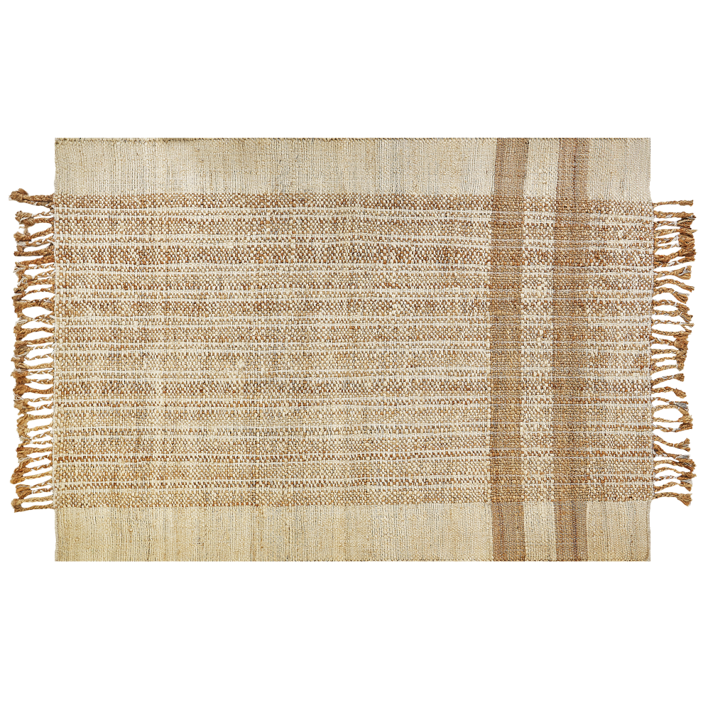 Beliani Rug Ortaoba Beige 160 X 230 Cm Jute