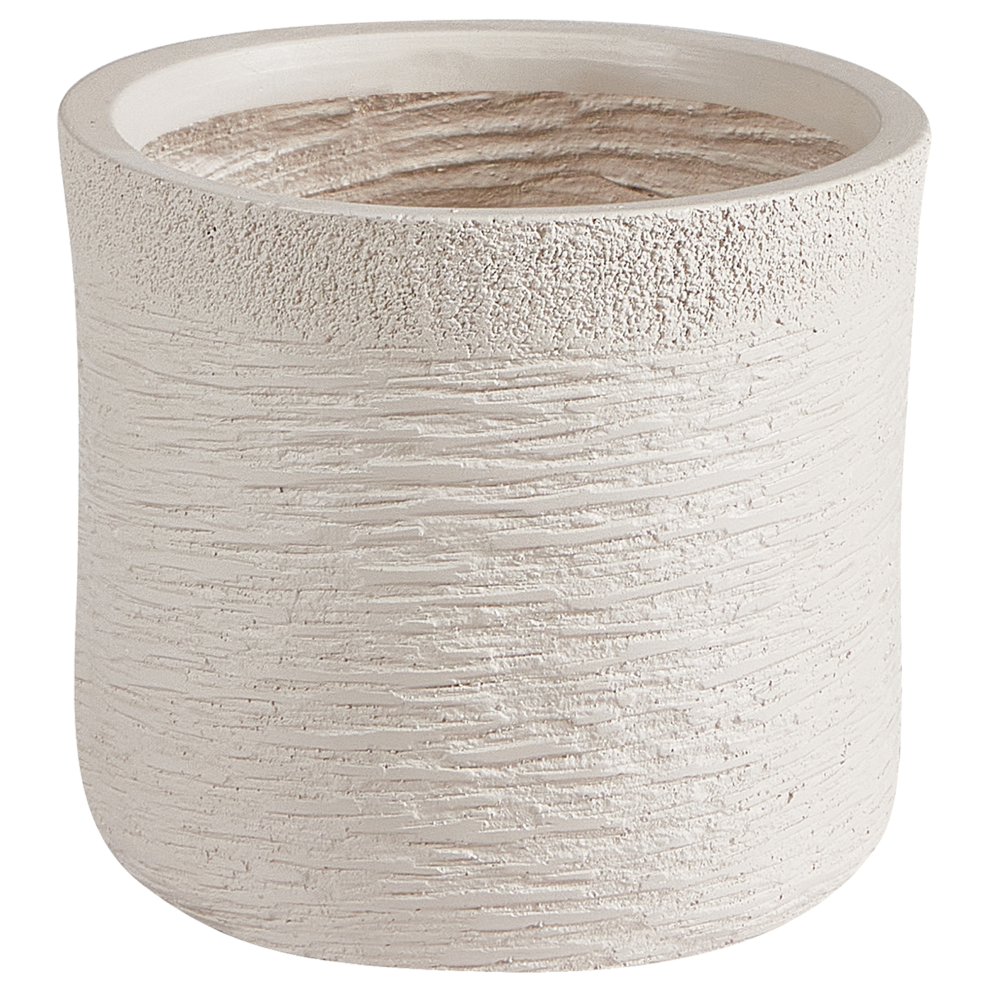 Beliani Plant Pot Samos 26 Cm Light/Beige
