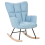 Beliani Rocking Chair OULU Fabric Light Blue 1