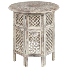 Side Table SANTRA Mango Wood Light Brown