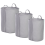 Beliani Set of 3 Baskets ARCHA Cotton Grey 1