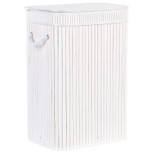 Laundry Basket KALUTARA Bamboo White 72 L
