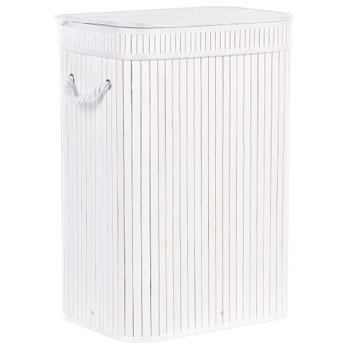 Beliani Laundry Basket KALUTARA Bamboo White 72 L