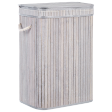 Laundry Basket KALUTARA Bamboo Grey