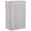 Beliani Laundry Basket KALUTARA Bamboo Grey 1