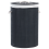 Beliani Laundry Basket SANNAR Bamboo Black 75 L 1