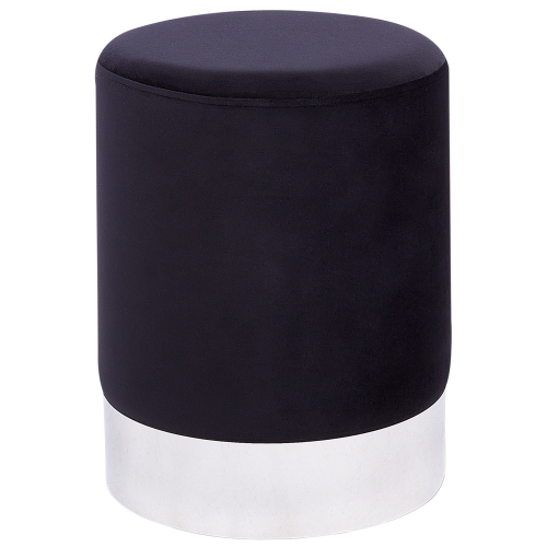 Beliani Pouffe BRIGITTE Velvet Black