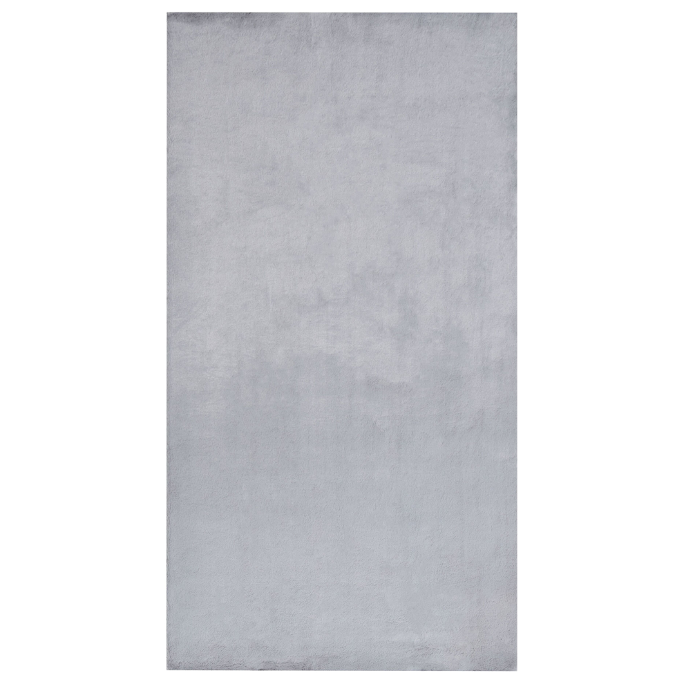 Beliani Faux Fur Rug Mirpur Grey 80 X 150 Cm