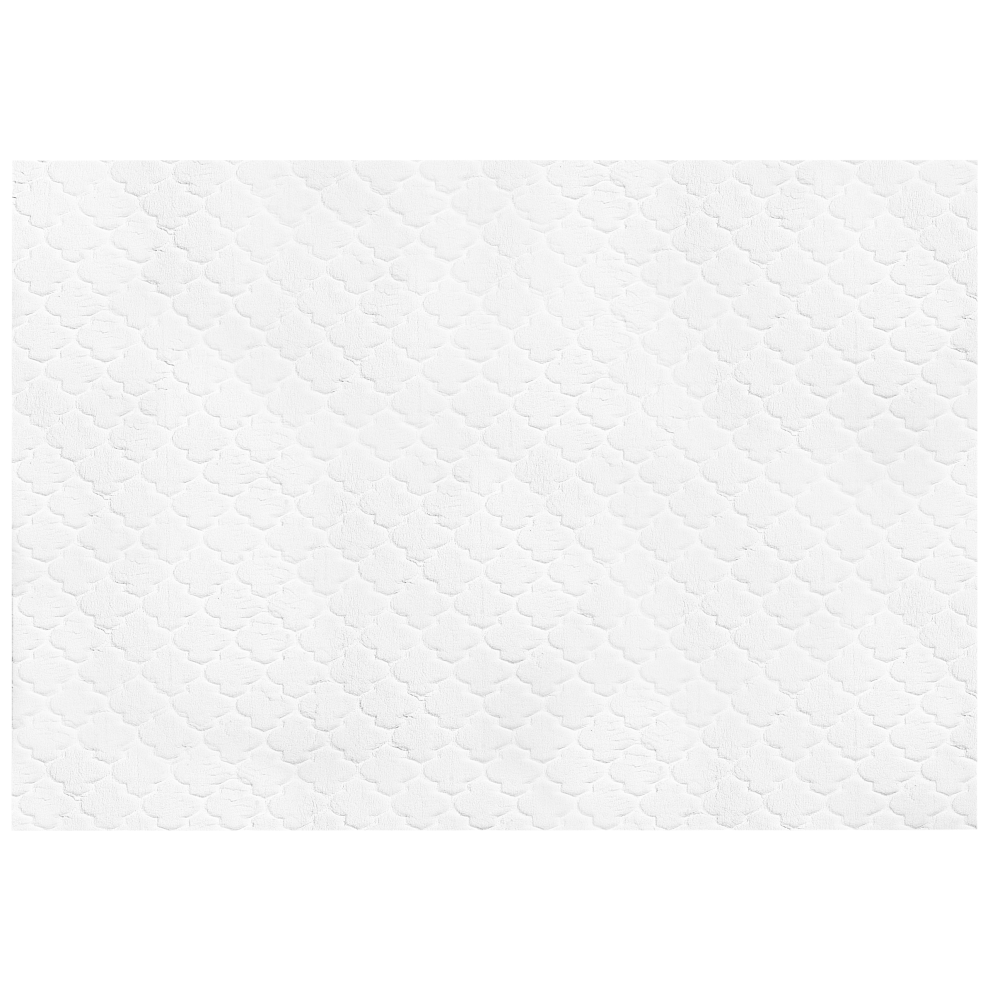 Beliani Faux Fur Rug Gharo White 160 X 230 Cm