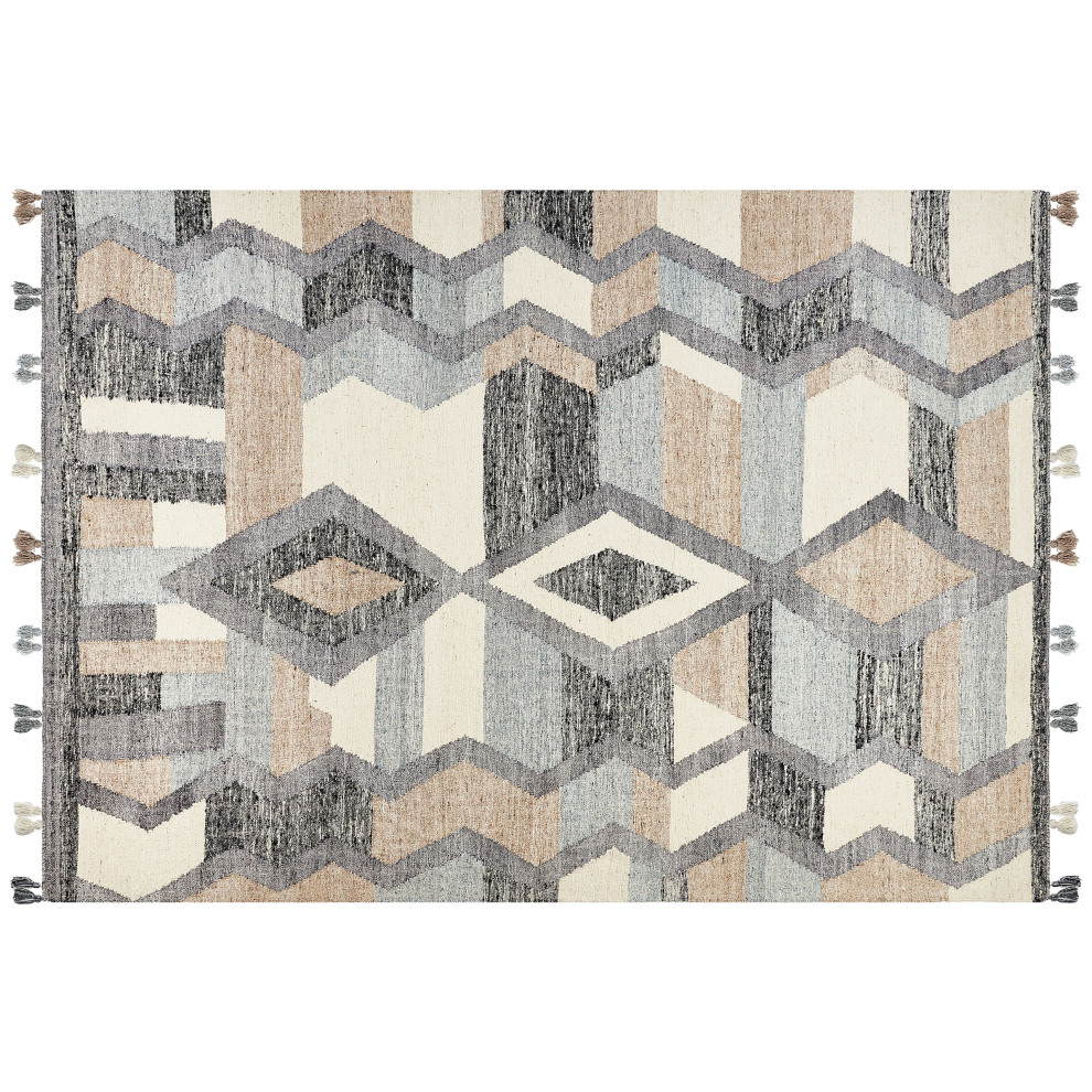 Beliani Rug Aygezard Multicolour 200 X 300 Cm Wool Kilim