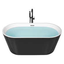 Freestanding Bathtub HAVANA 1700 x 730 mm Black/ White