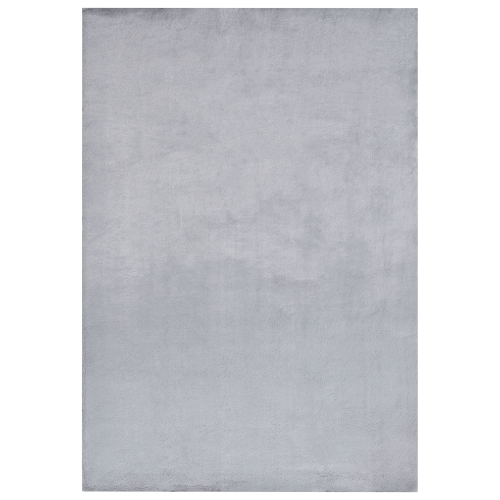 Beliani Faux Fur Rug Mirpur Grey 160 X 230 Cm