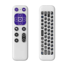 T6 Remote Control Wireless Voice Air Mouse Gyroscope Somatosensory 2.4G Dual Mode Air Mouse White