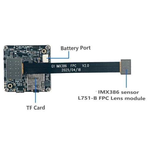 Module de Caméra IMX386 12MP 4K Solution Vidéo pour Casque de Vélo Extérieur Module de Caméra D'Action Wifi Version Ethernet 2