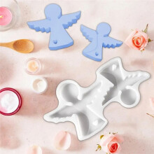 Angel Candle Molds Silicone Reusable Angel 3D Silicone Molds Soft Silicone Easy Release Candle Molds for Coffee Table