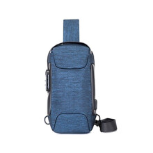 Waterproof USB Charging Anti-Theft Crossbody Bag with Lock, Portable Chest Pouch Backpack