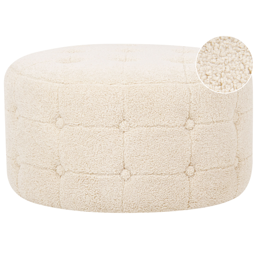 Beliani Pouffe TAMPA Boucle Beige