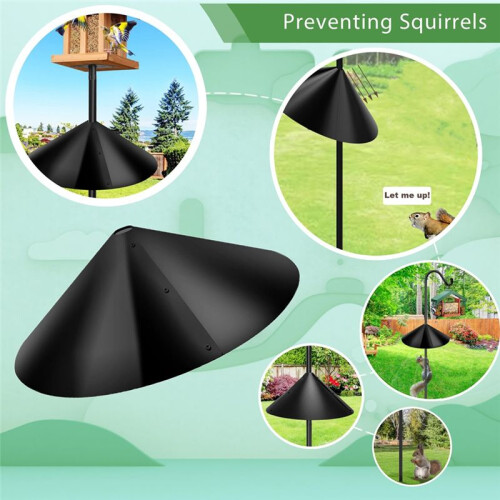 Squirrel Baffle for Bird Feeder Pole,16inch Squirrel Guard Stopper for Outside Shepherd Hook,for Bird Feeder Pole