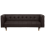 Beliani Sofa 3 Seater BYSKE Leather Dark Brown 1