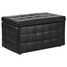 Storage Ottoman MICHIGAN Faux Leather Black