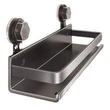 Bathroom Suction Cup Shelf - Wall Mounted Storage Rack for Shower, Home Organizer Holder, Space-Saving Design