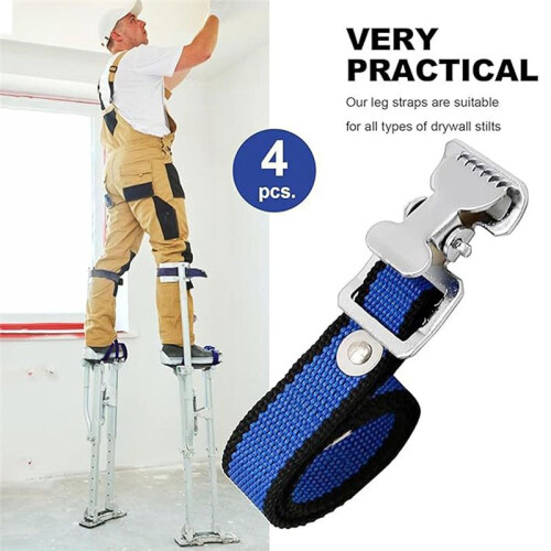 Professional Drywalls Stilts Replacement Straps Set with Hardware Nylon Adjustable Bands Belt Painter Walking 1