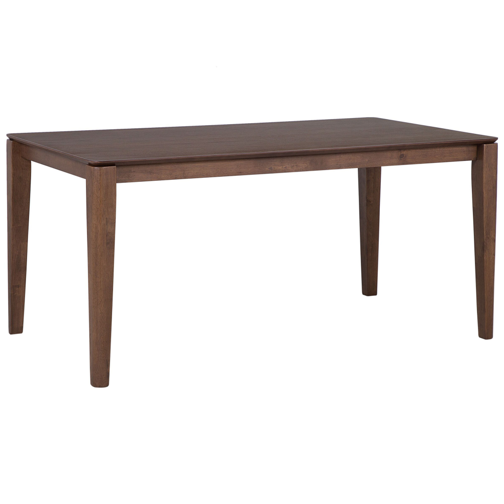 Beliani Dining Table Lottie Dark Walnut 160 Cm 90 Cm Brown