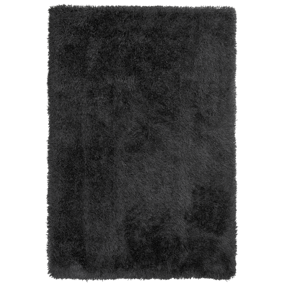 Beliani Shaggy Rug Cide Black 160 X 230 Cm