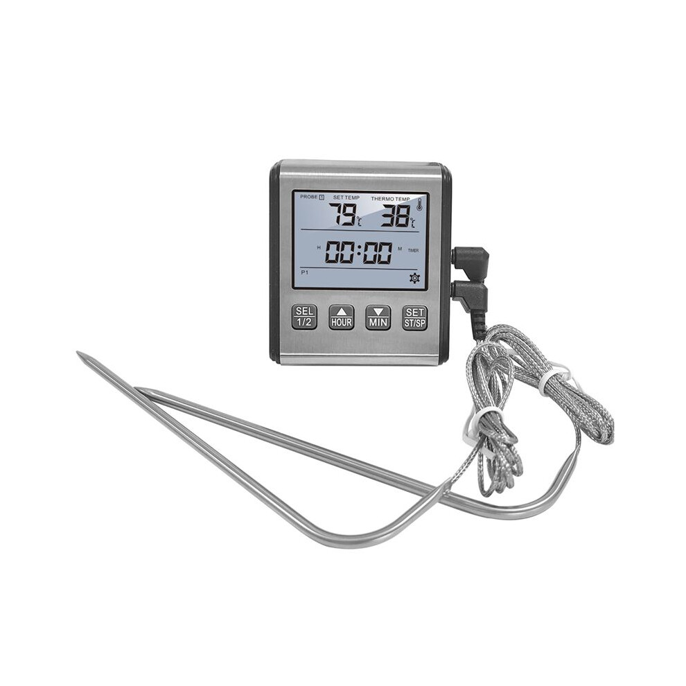 Tlily Tp710s Digital Thermometer For Oven Smoker Kitchen Cooking Grilling Meat Bbq Thermometer With Two Probes