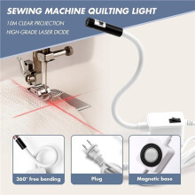 Magnetic Positioning Quilting Light for Sewing Machine, 360Adjustable Laser Guide with Crosshair Projection Us Plug