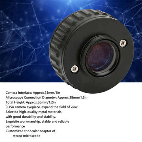 0.35X CTV Microscope Lens Camera Interface Adapters for Trinocular Stereo Microscope 1