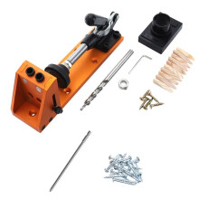 Woodworking Bevel Hole Tool 9.5mm Aluminum Alloy with Base Vacuum Cleaner Woodworking Drilling Hole Locator Option B