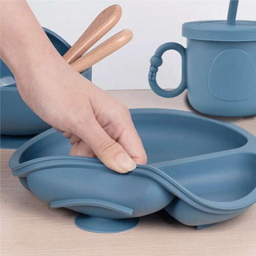 Silicone Baby Matningsset, Avvänjningsutrustning för 6+ Månader, Grön