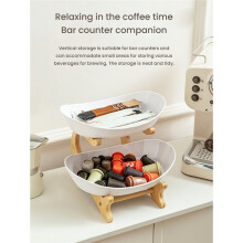 Prato de Frutas de 2 Camadas para Sala de Estar, Prato de Plástico para Lanches Criativo e Moderno, Cesta de Frutas Secas, Prato de Doces, Suporte