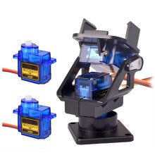 Platforma Kamery MG90s/SG90 , Mocowanie Kamery FPV 20G, Dwuosiowy Gimbal z Serwomechanizmem, Kamera 28x28 mm z Dwoma Serwomechanizmami 9G do FPV