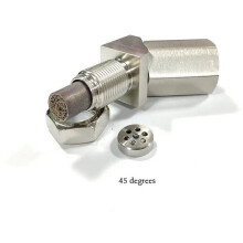 Automotive Exhaust Muffler Air Fuel Ratio Oxygen Sensing Shield 45 O2 Sensor Cel Eliminator with Catalytic Catalyst