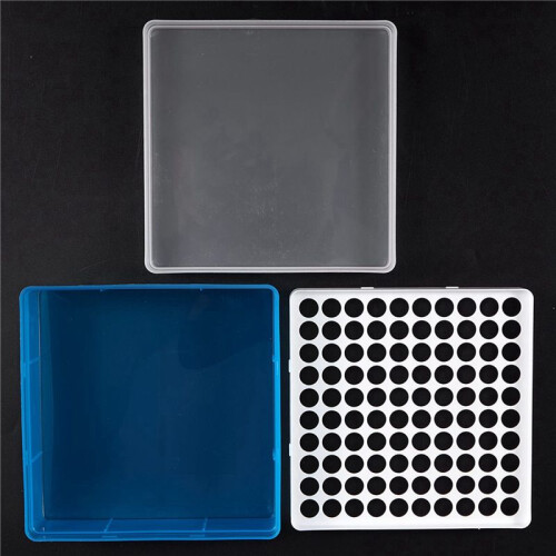 4X Plastic Square 100 Positions Laboratory 1.5Ml Centrifuge Tube Case Box 1