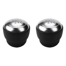 2X 6 Speed Car Mt Leather Gear Shift Knob Lever Shifter Handle Stick for for Santa Fe for K5