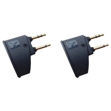 2X FlugkopfhöRer-Adapter 3,5-Mono-Stecker auf 2 X 3,5-Stecker, Kompatibel mit QC45, QC35, QC3, QC25, QC20, KopfhöRer-Airline-Adapter